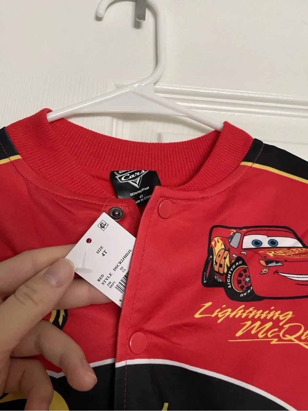NWT Disney Pixar Cars 4T Size Rust-eze Lightning McQueen Red Kids Racing Jacket
